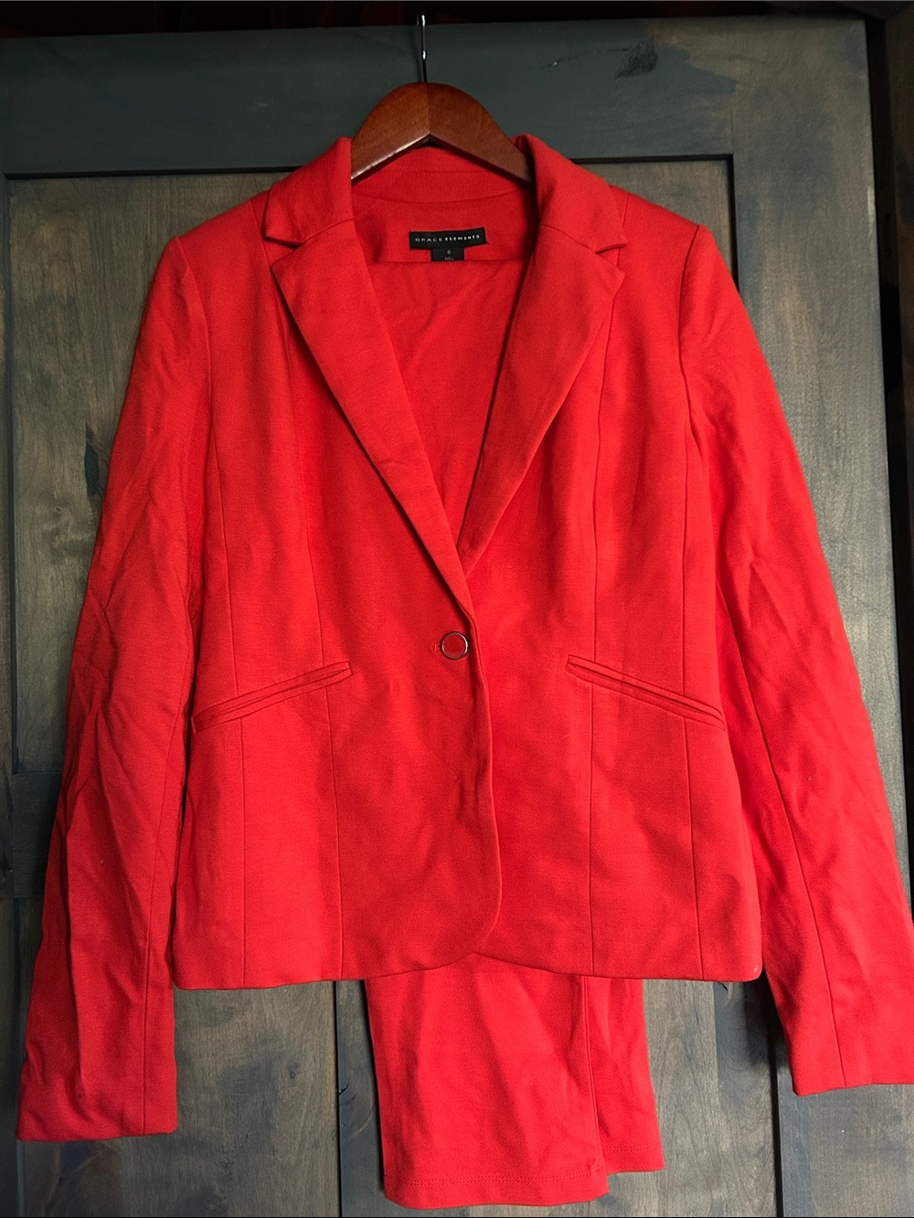 Grace Elements red Blazer Suit set